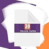 Vellum Paper 8.5 x 11 Translucent-Printable - psler Translucent Vellum Paper Tracing for Crafts Tracing,Drawing,Card Overlays,Invitation Envelope 30 Sheets