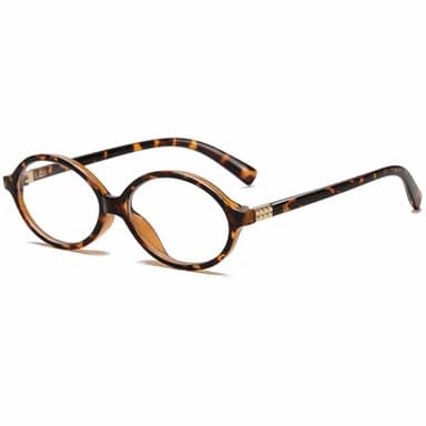 Breaksun Fashion Oval Glasses for Women Men Retro Round Tortoise Frame Blue Light Glasses Nerd Eyeglasses (Tortoise)