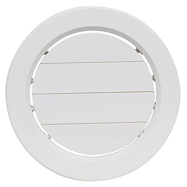 Valterra A10-3358VP Dampered Heating and A/C Register with 360° Rotation - 5-1/2" ID x 6-7/8" OD, White