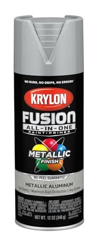 Krylon Fusion All-In-One Adhesive Spray Paint for Indoor/Outdoor Use, 12 oz, Aluminum