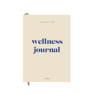Papier Daily Wellness Journal Diary - Beige, 8.46"L x 6.02"W | Hardback Cover Wellbeing, Gratitude & Mindset Diary for Personal Growth, Mindfulness & Reflection | Track Goals, Sleep & Lifestyle Habits