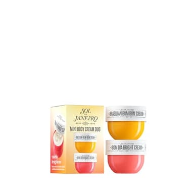 Sol de Janeiro Mini Body Cream Trial Set - Travel Size Set - Beauty Minis - Brazilian Bum Bum Cream & Bom Dia Bright Cream - 2 Piece Set 25 mL - $24 Value