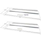 Glass Canopy Two Piece Set for 30 BR, 40 BR, 50, 65, 84 Gallon Tanks 36"x18" for Aquariums with A Center Brace, AM33618