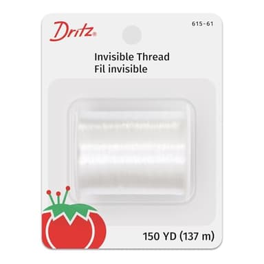 Dritz Invisible Thread, 150 Yards – Clear Thread Blends Seamlessly with Any Fabric for Quilting, Appliqués, Crafts & Garments, 1 Roll, Clear