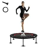 KENSONE 40" Mini Spring Trampoline Rebounder for Adults, Small Fitness Trampoline for Indoor Exercise with 1 Oxford Cover and 1 Black Foam Safety Pad, Max Load 330 LBS