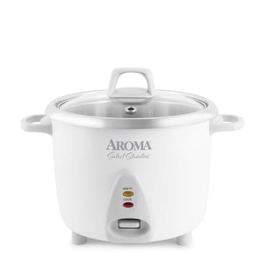 Aroma Housewares Select Stainless Rice Cooker & Warmer with Uncoated Inner Pot, 14-Cup(cooked) / 3Qt, ARC-757SG