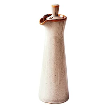 LINWIN Ceramic Olive Oil Dispenser Bottle, Suitable for Storage Of Oil, Vinegar, Soy Sauce, 120ml / 4oz - Beige