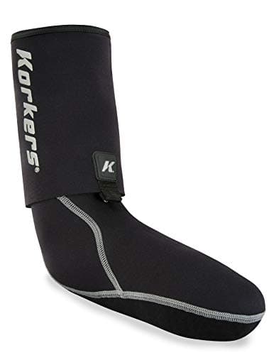 KORKERS I-Drain Neoprene Guard Sock, 3.5mm, Black, Large