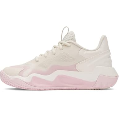 Under Armour Women's Ace Low 2 Volleyball Shoes, (279) Stone/Stone/Prime Pink, 8, US