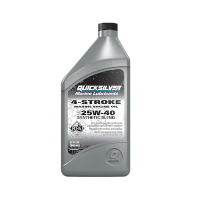 Quicksilver 25W-40 4-Stroke Synthetic Blend Marine Engine Oil, 1 Quart