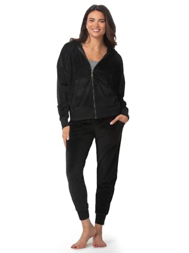 Felina - Womens Velour Zip Hoodie and Jogger Set Soft 2-Piece Tracksuit Lounge Set
