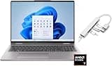 Lenovo Yoga 2-in-1 16 2K Touch Laptop | AMD Ryzen 7 8840HS Beat Intel Ultra 5| AMD Radeon Graphics | Backlit | Fingerprint | 16GB RAM DDR5 | 1024GB SSD | Windows 11 Home | Bundle with USB 3.0 Hub