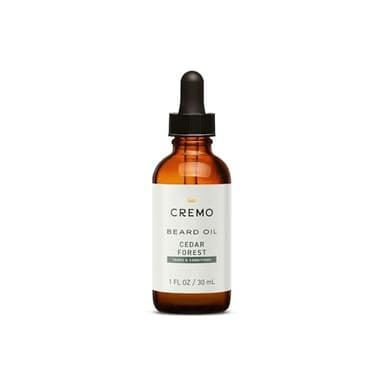 Cremo Beard Oil, Revitalizing Cedar Forest, 1 fl oz - Restore Natural Moisture and Soften Your Beard To Help Relieve Beard Itch