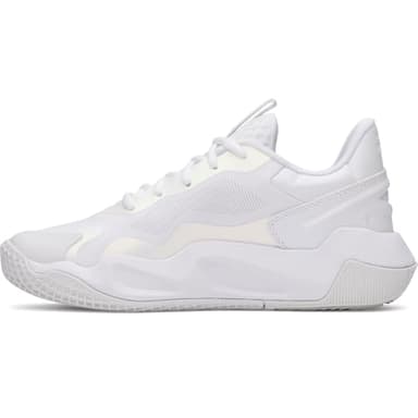 Under Armour Women's Ace Low 2 Volleyball Shoes, (101) White/White/Halo Gray, 7, US