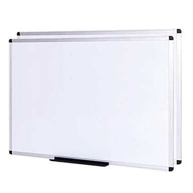 VIZ-PRO Large Magnetic Dry Erase White Board for Wall, 72 X 48 inches, Pack of 2, 6' x 4' Aluminum Framed Whiteboard with Marker Tray for School Office Home