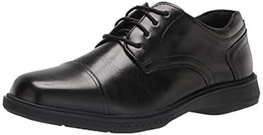Nunn Bush Mens Kore Pro Cap Toe with Slip Resistant Comfort Technology Oxford, Black, 10.5 US