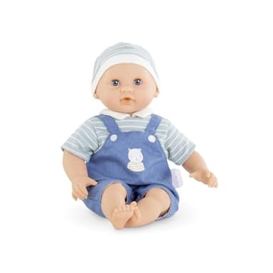 Corolle Bébé Calin Maël Boy - 12" Soft Boy Baby Doll with Vanilla Scent, Blue Outfit & Sleeping Eyes for Girls Ages 18 Months+, Cute Reborn Realistic Baby Dolls for 2 Year Old Girls