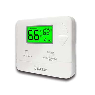 NonProgrammable Thermostat for House, Single-Stage Systems,Digital Energy-Saving Thermostat,1 Heat/1 Cool, Easy DIY Install，Green Backlight