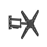 ynVISION.DESIGN Outdoor Weatherproof Articulating TV Wall Mount Bracket Compatible with Samsung Terrace & More | 32"-65" TVs | Max Vesa 400x400 | Max 110 lbs | X Design Prevents Blocking Compartment