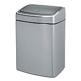 Brabantia Touch Bin, 2 Gal / 10L, Matte Finger Print Proof