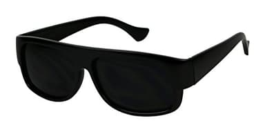 Eay E Cholo Old School Gansta Dark Blackout Lens OG Shades Locs Style Sunglasses, Black, Large