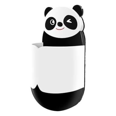 FUNISKETCH Cute Panda Magnetic Pen Holder, Strong Magnet for Glass Whiteboard, Refrigerator & Locker - Marker Organizer, Dry Erase Marker Holder for School, Home & Office (Black/White)