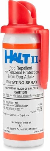 HALT II DOG REPELLENT SPRAY Repeller 1.5 oz Stop Agressive Dog Attack BIKE BICYCLE
