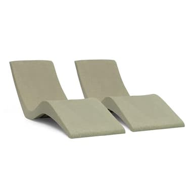 Aqua Outdoors- in-Pool Chaise Lounger - Pool & Sun Shelf Lounge Chair Designed for Water Depths Up to 9”-Compatible with All Types - Poolside & Sun Deck Tanning - Set of 2 - Sandstone Granite