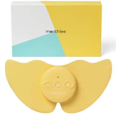 monthlee - Wireless Tens Machine for Period Pain Relief & Endometriosis | Electric Rechargeable Tens Machine for Pain Relief | 6 Massage Modes 20 Intensity Levels for Relaxation (Yellow)
