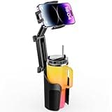 TAZENI 2-in-1 Cup Holder Cell Phone Holder for Your Car Bottle Friendly Cup Cell Phone Holder Mount for Car Height Adjustable Sturdy Fit 4-7 inches Phones