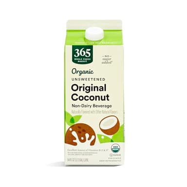 365 by Whole Foods Market, Organic Unsweetened Original Coconut milk Beverage, 64 fl oz