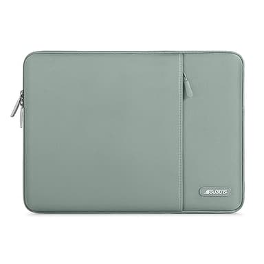 MOSISO Laptop Case 15 inch, 15 inch Laptop Sleeve Compatible with MacBook Air 15 M4 A3241 M3 A3114 M2 A2941 2025 2024 2023,Dell XPS 15,Polyester Vertical Computer Sleeve Bag with Pocket, Antique Green