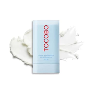 TOCOBO Cotton Airy Sun Stick SPF 50 Broad Spectrum Korean Matte Sunscreen Stick for Face - Travel Size Sebum Control Sunblock -Vegan, Lightweight, Non-Sticky 0.67 oz