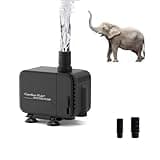 Carefree Fish Aquarium 213/400/800GPH 9/22/45W Submersible Pump Fountain Pump Adjustable Quiet Change Water Pump Tank for Hydroponics Koi Pond Statuary Outdoor Waterfall