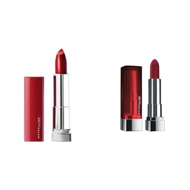 MAYBELLINE Color Sensational Made for All Lipstick, Ruby For Me Red, 1 Count + Color Sensational Matte Finish Lipstick, Divine Wine, 1 Count