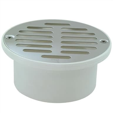 EZ-FLO 3 Inch x 4 Inch PVC General Purpose Drain with Stainless Steel Strainer, 15322