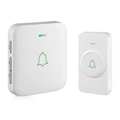 AVANTEK Wireless Doorbell, Mini Waterproof Door Bell Chime Operating at 1000 Feet, CW-11 Doorbell with 52 Melodies, 5 Volume Levels & LED Flash