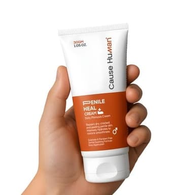 Cause Human Penile Heal Cream - Foreskin Conditioning Cream - Advanced Rich Emolient for Tight Foreskin Phimosis Strecthing | Moisturizer, Redness & Scar Repair (1)