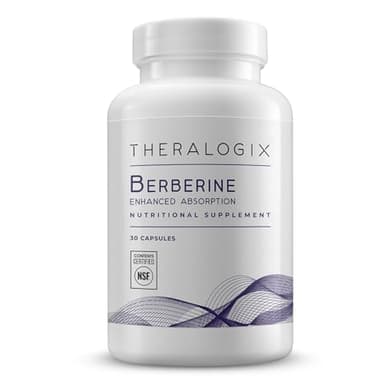 Theralogix Berberine Enhanced Absorption - 30-Day Supply - Made with Berberine Phytosome to Help Support Healthy Metabolism & Hormone Balance* - NSF Certified - 30 Capsules
