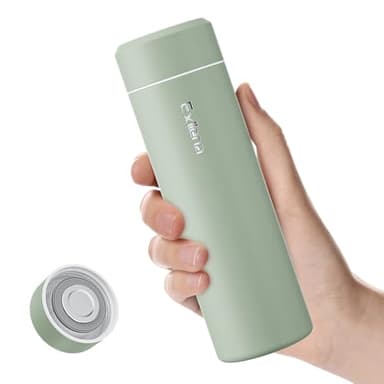 【Upgraded】Exllena Small Insulated Water Bottle 12 oz/350ml– Mini Insulated Water Bottle for Hot & Cold Drinks, Perfect Small Water Bottle for Travel, Purse...(Sage Green)