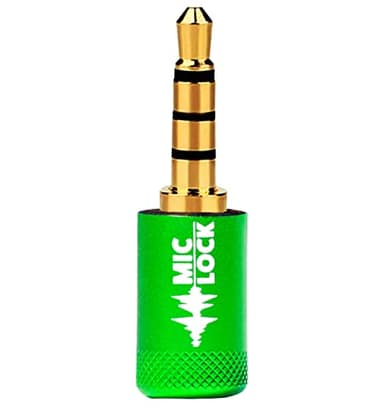 Mic-Lock 3.5mm for Headphone Port - Microphone Audio and Data Security - Privacy Protector for Laptops, Smartphones, Tablets, and Computers (Green, Single Pack)