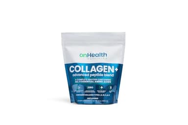 onHealth Multi Collagen Peptide Powder (Types I, II, III, V, X) A Complete Collagen Protein Powder, All 9 Essential Amino Acids, Biotin, Hyaluronic Acid, Vitamin C, Easy to Mix Collagen for Women&Men