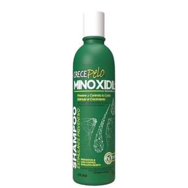 CrecePelo Minoxidil 2% Shampoo Preventive - Hair Loss Treatment for Men & Women - Stimulates Regrowth with Biotin & Keratin - Thickens, Strengthens, Repairs - 12.5 oz - NDC: 78192-401