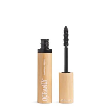 ATTITUDE Oceanly Serum Infused Mascara, EWG Verified, Eye Lash Serum, Length + Volume, Vegan Beauty and Makeup, Black, 0.24 Oz