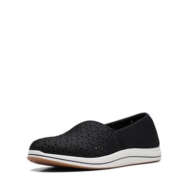 Clarks CloudSteppers Women's Breeze Emily Loafer, Black Synthetic, 10 Medium US