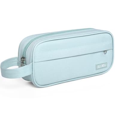 Aen Art Pencil Case, Large Capacity Pencil Pouch, Zipper Pencil Box with Easy Grip Handle & Loop for School Teen Girl Boy Men Women (Green)