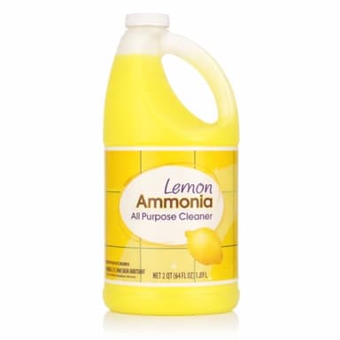 Multi Purpose Household Cleaner with Ammonia, Lemon Scent, 64 fl oz Bottle, All Surface Cleaning Liquid for Floors, Kitchen, Bathroom and General Use