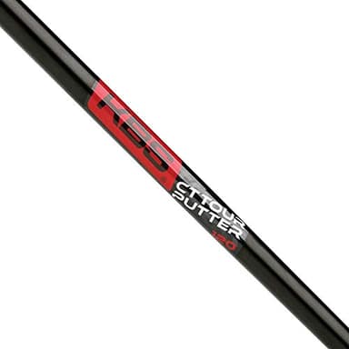 KBS CT Tour Putter Shaft - Straight Bend Brushed Black PVD Satin Finish (Choose Tip Size) (.370")