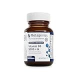 Metagenics Vitamin D3 + K - for Immune Support, Bone Health & Heart Health* - Vitamin D with MK-7 (Vitamin K2) - Non-GMO - Gluten-Free - 60 Softgels - 5,000 IU