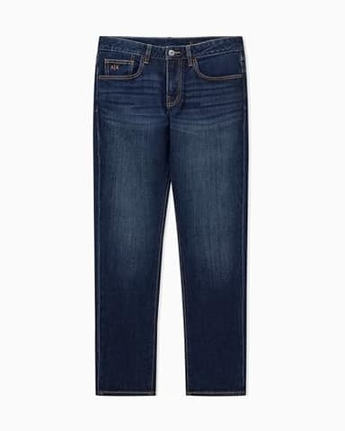 Armani Exchange Men's Comfort Slim Fit Denim, Raw Blue Denim, 36W x 30L Short